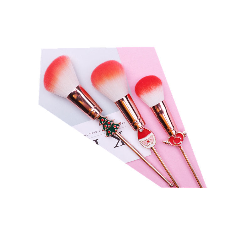 Christmas moose makeup brush set brush - Online Beauty Cart