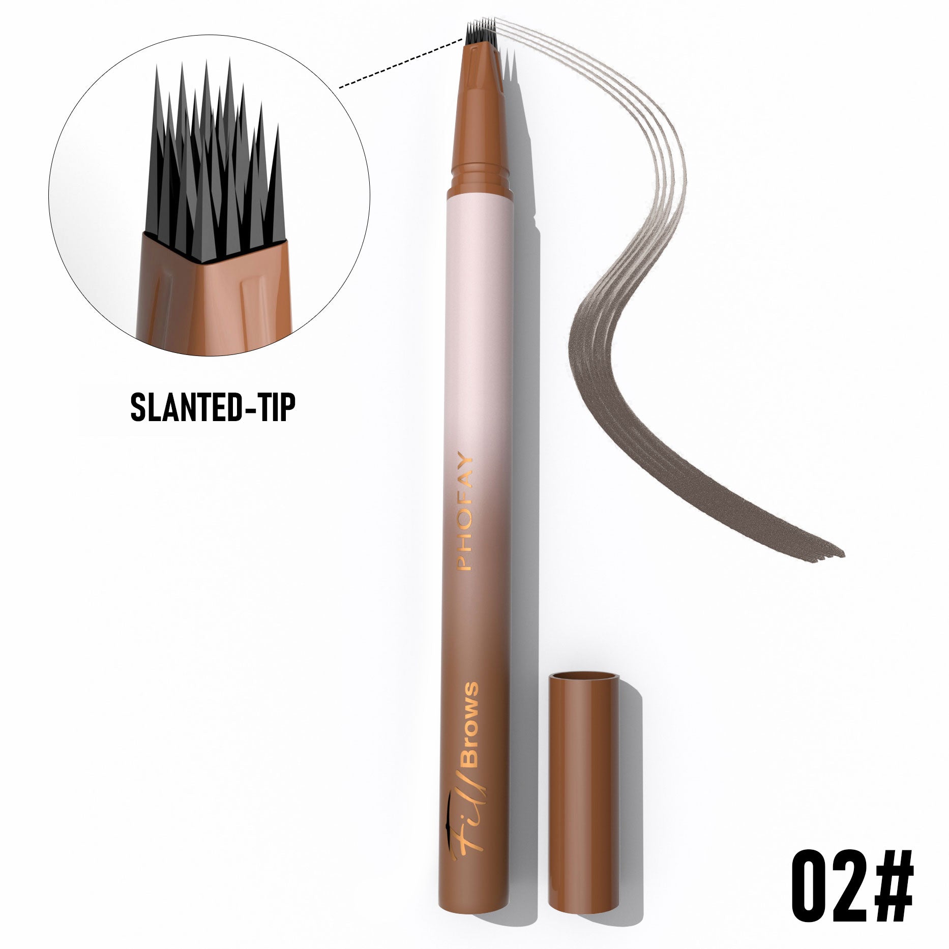 PHOFAY WATERPROOF WILD EYEBROW PENCIL - Online Beauty Cart