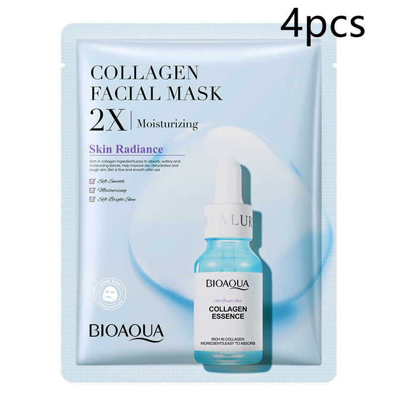 Collagen Face Mask Moisturizing Firming Face Sheet Mask Hyaluronic Acid Facial Masks Beauty Skin Care Gel Skin Care - Online Beauty Cart