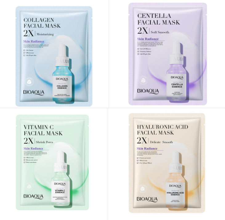 Collagen Face Mask Moisturizing Firming Face Sheet Mask Hyaluronic Acid Facial Masks Beauty Skin Care Gel Skin Care - Online Beauty Cart
