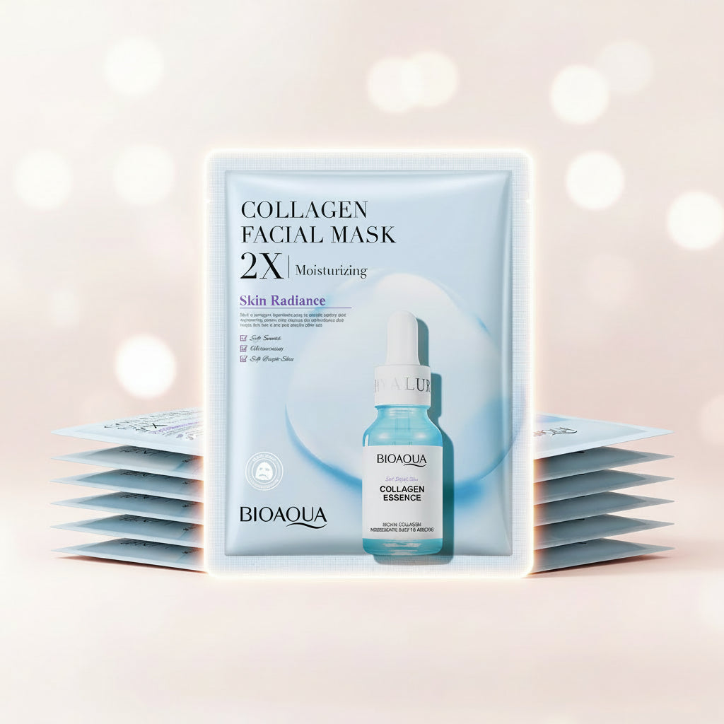 Collagen Face Mask Moisturizing Firming Face Sheet Mask Hyaluronic Acid Facial Masks Beauty Skin Care Gel Skin Care - Online Beauty Cart