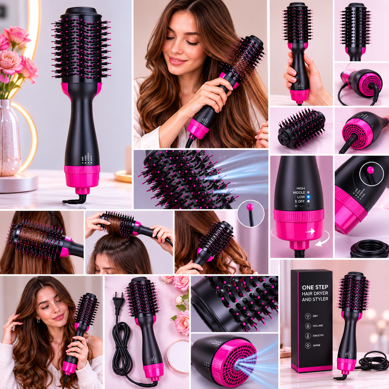 2-in-1 Blowout Hair Brush
