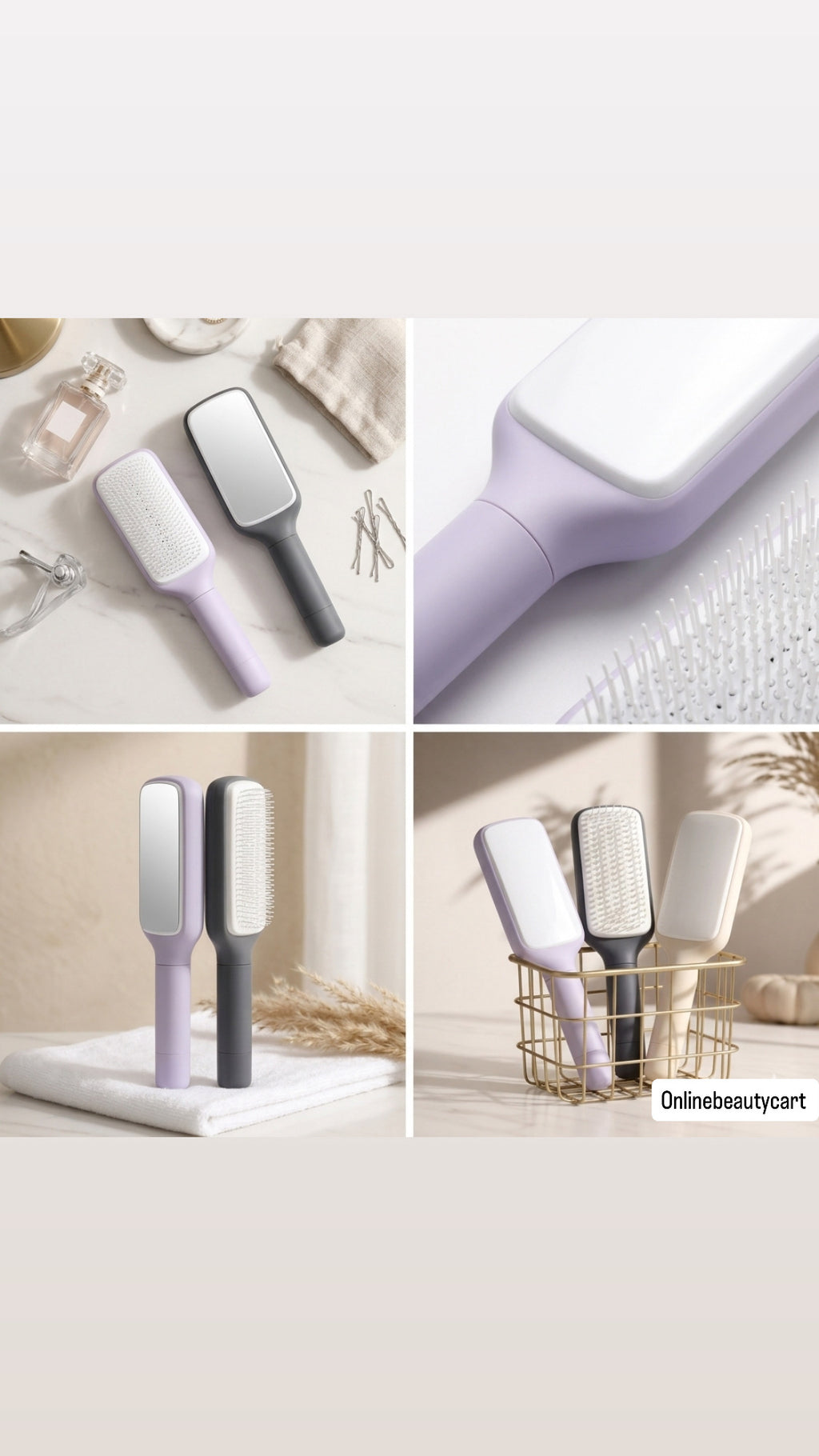 4 In 1 Self Cleaning Hair Brush