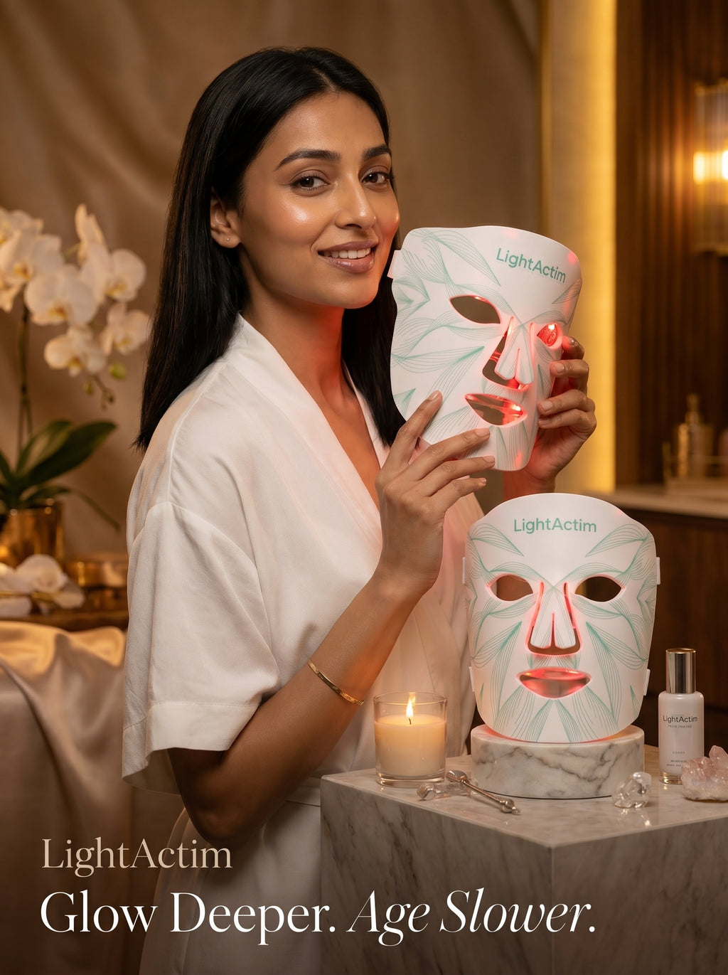 LED Light Actim Therapy Silicone Facial Mask