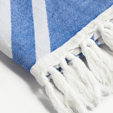 Turkish Towels Canada | Hand Towel | Blue + White - Online Beauty Cart