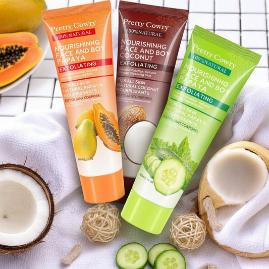 Cucumber Coconut Papaya Facial Exfoliating Gel Cream Body Cleansing - Online Beauty Cart