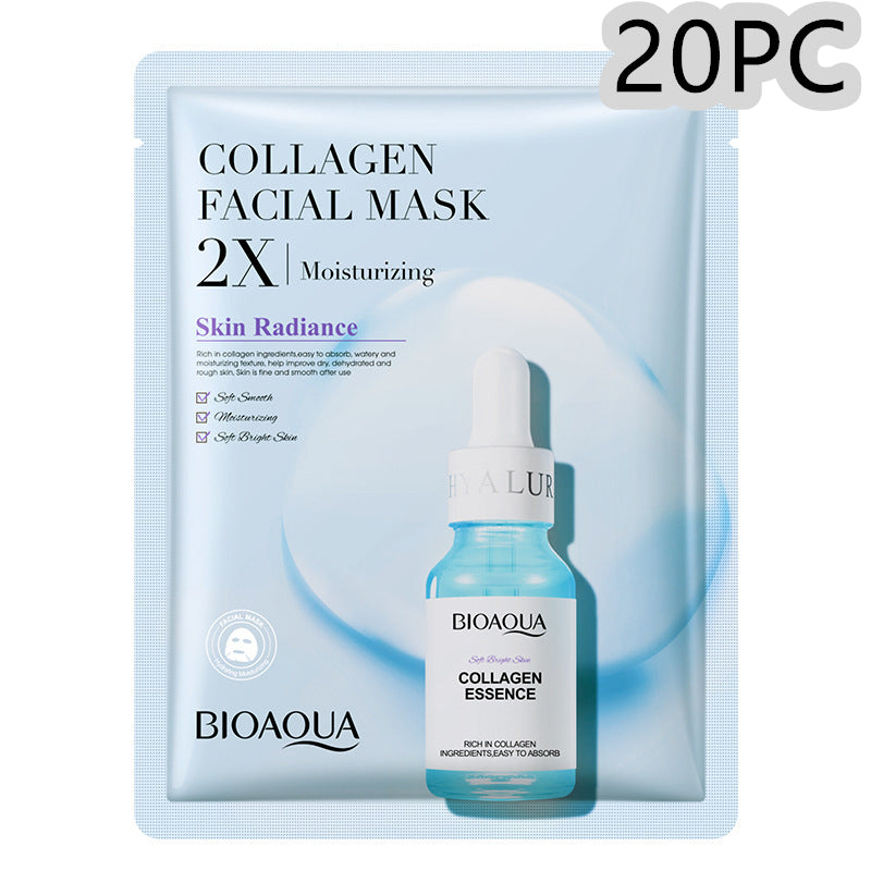 Collagen Face Mask Moisturizing Firming Face Sheet Mask Hyaluronic Acid Facial Masks Beauty Skin Care Gel Skin Care - Online Beauty Cart