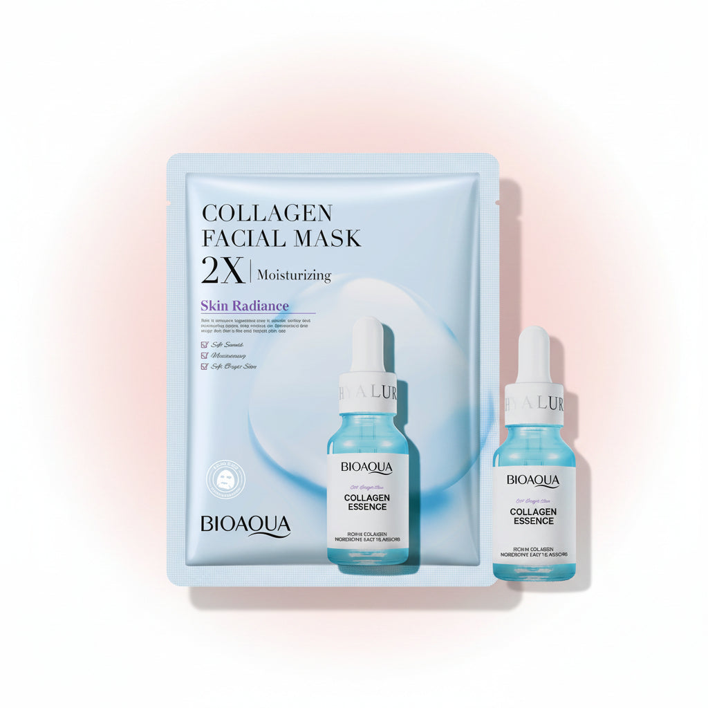 Collagen Face Mask Moisturizing Firming Face Sheet Mask Hyaluronic Acid Facial Masks Beauty Skin Care Gel Skin Care - Online Beauty Cart